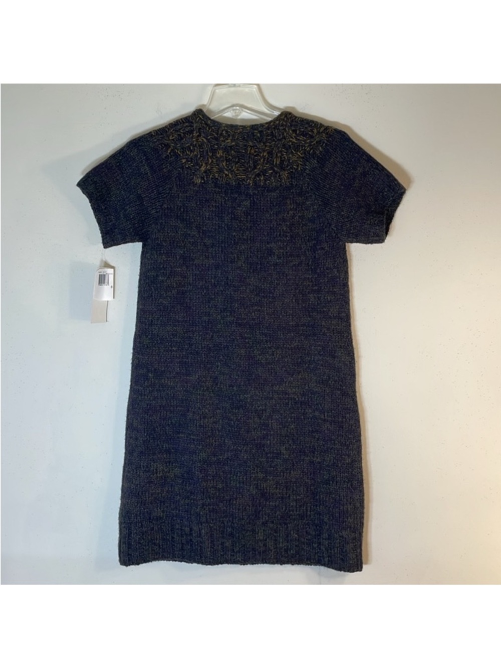 French Connection Wool Blend Chunky Cable Knit Short Sleeve Sweater Dress. 8 NWT - Picture 7 of 9